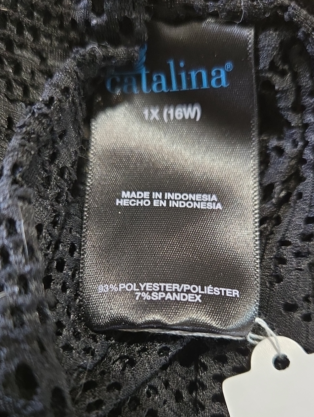 C34 Catalina Lace Open Front Cardigan/Cover-up Crochet Geometric Mesh 3/4 Sleeve - Picture 9 of 10